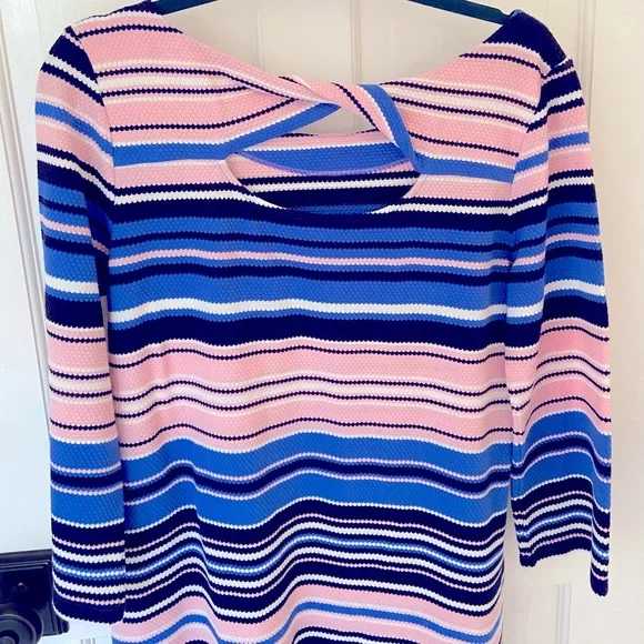 Lilly Pulitzer Paradise Pin the Swim Stripe shift dress NWT size Large - Picture 7 of 7